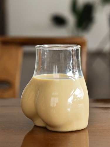 JUOPZKENN Cocktail Glass Funny Butt Glasses,450ml Ass Glass for Coffee Tea Wine Juice, Shot Glasses for Office Home Party Bar Cocktail Glasses,Iced Coffee Glasses,Beer Glasses(#1)