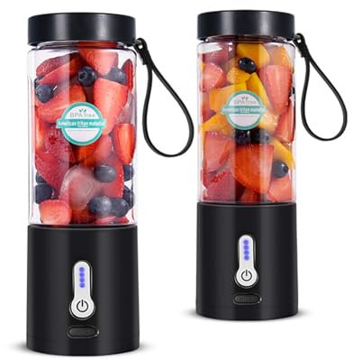 CRBUDY Licuadora pequeña Exprimidor de Frutas USB Exprimidor de Frutas Recargable Licuadora portátil Material ABS Impermeable para Cocina Viajes Gimnasio Exprimidor eléctrico Exprimidores