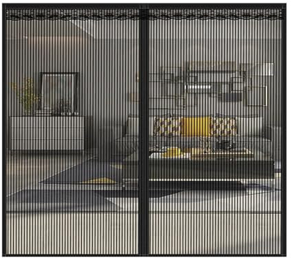 BTAISYDE Magnetische Fliegengitter Tür, Heavy Duty Bug Mesh Vorhang mit Leistungsstarken Magneten und Full Frame Magic Tape, Insektenschutz Tür Keine Lücke,A,180X240CM