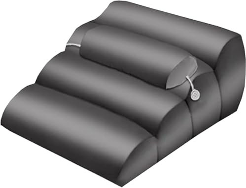 GEDRACKPMYN Keilkissen-Dreieckskissen, verstellbares Dreieckskissen für Schwangerschaft, sauren Reflux, Anti-Schnarchen, Fußstütze und Schlafkomfort,Grey
