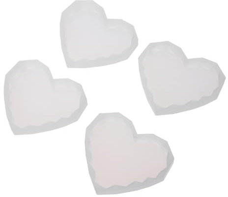 Gogogmee 2 Set Di in Silicone Per Fatti A Mano A Forma Di Cuore Kit Di in Resina Epossidica Di Cristallo 4 Pezzi*2