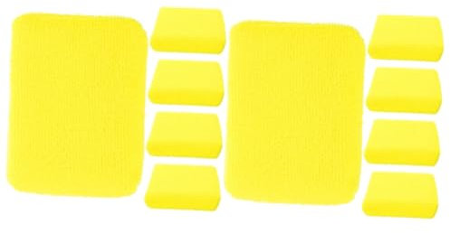 Gatuida 2 Sätze Autowaschtuch Wachspads Applikatorpad Für Autowachs Auto-wachs-kit Werkzeuge Zum Wachsen Von Autos Autowachspad -Pads Ballaststoff Yellow 5 Stück * 2