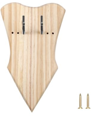 DONGKER Schwerthalter, 1 Stuck Holz Wandhalterung für Schwerter, Massivholz Schwertständer mit Haken und Schrauben für Bogen, mittelalterliches Schwert, Dolch, Axt (ohne Schwert)