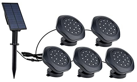 jojomis Impermeabile RGB solare stagno luci lampada subacquea all'aperto per acquario albero, 1 per 5, multi