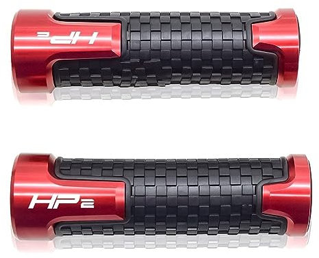 CKFDJRNAE Motorrad 7/8 22mm Lenkergriffe Für B&MW HP2 Enduro/Megamoto/Sport Motorrad Universal 7/8 22mm Aluminium Gummi Anti-Slip Griff Bar Grip Lenker Handgriffe(3)