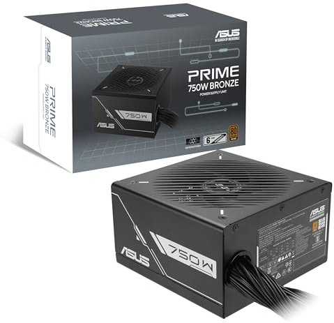 ASUS Prime 750W Bronze – Bloc d'alimentation PC (750 Watt, 80 Plus Bronze, câbles gravés, Ventilateur Double roulement à Billes, Design de Ventilateur 135 mm)