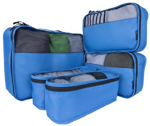 Packing Cubes Koffer Organizer 5-teilig – Packwürfel Set für Reisen