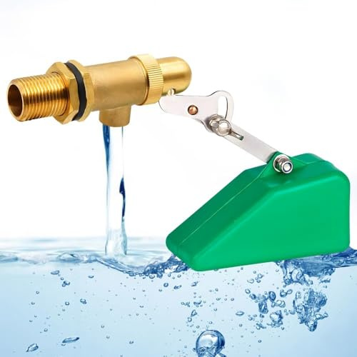 yotutun 1/2 Zoll Schwimmerventil Aus Messing mit Kunststoff Schwimmer Automatisches Wassernapf mit Verstellbarem Arm Schwimmer-Kugelhahn für Fisch-Aquarium Rinder-Schäfe Bewässerungstrog