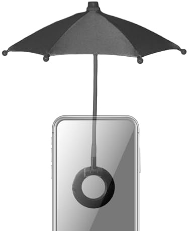 Magnetic Mobile Phone Umbrella Shade for Sun, Universal Adjustable Angle Phone Sun Visor for Outdoor Cycling Riding, Waterproof, Anti-Glare Phones Screen Cover, Pool Cell Phones Umbrella Sunshade