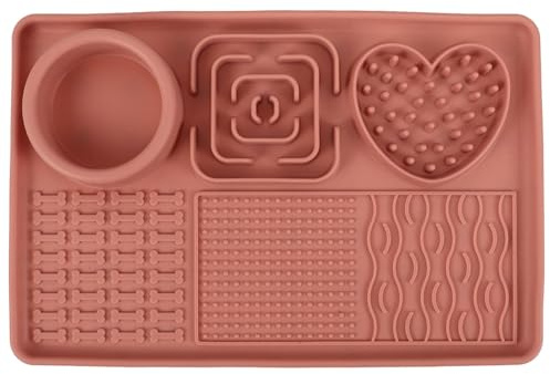 YARNOW Tappetino da Leccare con Ventosa Antiscivolo per Animali Domestici in Silicone Riutilizzabile per Alimentazione Graduale e Addestramento al Cibo