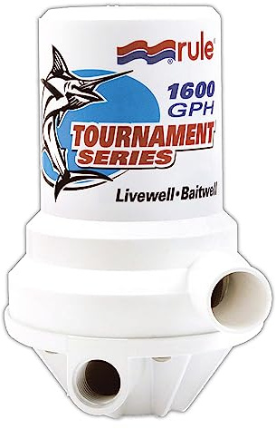 Rule 209FDP 1600 Tournament Series Livewell Pump, 1 NPT, Female-Dual Port