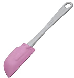 Zenker 27192 Spatule de pâtisserie, spatule de cuisine, spatule, Plastique, Silicone, Rose, Gris, 25 cm | Mélange sans rayer, Manche plastique 25 cm, Raclage facile des bols, Passe au lave-vaisselle, Format pâtisserie