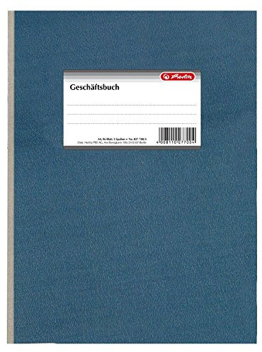 Herlitz 277004 Geschäftsbuch A4 liniert, 96 Blatt, 2 Spalten, Papier 80g/m² (5 Bücher)
