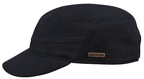 Sterkowski Modell Patrol | Baumwolle Sommer Schirmkappe für Herren und Damen | Military Cap Leichte Sport Sonnen Cabrio Baseball Visor Tactical Schwarz 56-57 cm