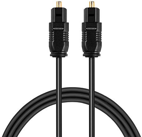 MMOBIEL Optical Digital Audio Cable - Toslink Male S/PDIF Cable 2M for PS4, Xbox, TV, Soundbar, DVD, Home Theater and AV Receiver - Toslink Optic Cord - Black