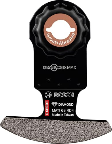 Bosch 10x EXPERT MATI 68 RD4 Eckblatt, 68x30 mm, 10-tlg. | für Mörtel, Weiche Fliesen, Breite 68 mm, Schnittbreite 2,2 mm, Professional Zubehör Multifunktionswerkzeug