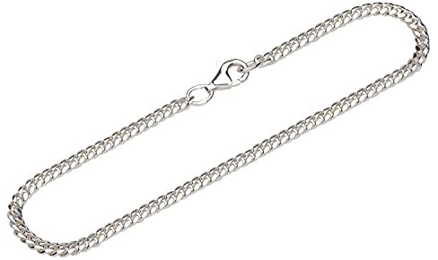 NKlaus Silber Armband Herren 925 - Panzerkette - 19 cm - Sterling Armbandkette oval geschliffen - Männer Armkette Echt Sterlingsilber - 2,8mm breit 12620