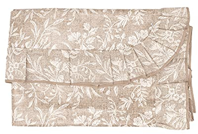 PARAMAISON Tovaglia Plastificata Rettangolare Edera, Stile Shabby Chic, Antimacchia, Impermeabile, Tavola da Pranzo Cucina Giardino, 4 Posti, 150 x 150 cm| Beige