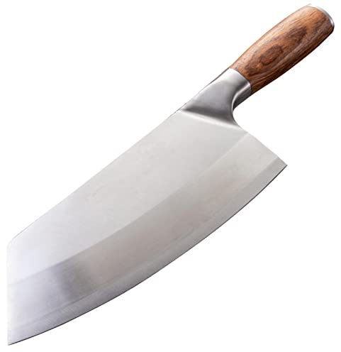 meowko Coltello da Cuoco Cinese da 7 Pollici Coltelli da Cucina Coltello per affettare a Base di Carne di Pesce Coltello Super affilato in Palissandro con affilacoltelli