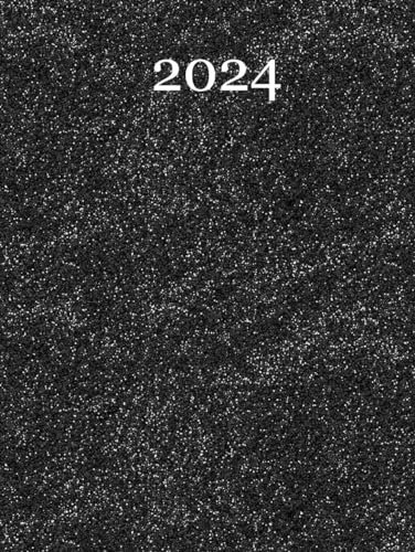 Tageskalender 2024: A4 Schwarzer Planer mit 365 Tagen | Januar 2023 bis Dezember 2023| ein Tag pro Seite | mit Zeitschlitzen | Großer Planer für Termine, | täglicher Lebensorganisator