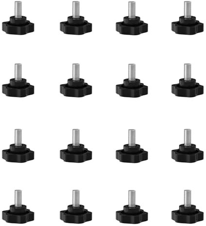 SHULLIN 16 Stück M5 Sternkopfschraube Sterngriffschraube Rändelschraube Sternschraube Sterngriff Schrauben Sterngriff Gewinde Klemmknopf für Maschine Industrie Ausrüstung (M5x12mm)