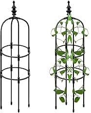 Obélisque pour plantes de jardin 2024 - Obélisque - Treillis de jardin pour plantes grimpantes - En métal - Support pour plantes grimpantes - Obélisques de jardin pour plantes grimpantes et fleurs (H
