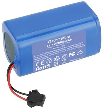 Exmate 14,4V 3500mAh Li-Ion Batería para Deebot N79, N79S, DN622,Tesvor 500, Eufy RoboVac 11, 11S, 30C 35C, G10 Hybrid,IKOHS Netbot S14 S15,Shark RV700, RV720, RV725, RV750