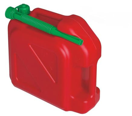 ToM PaR Tanica di benzina da 10 litri | Taniche carburante per auto | Diesel | Riserva | Beccuccio | Indicatore di livello | Imbuto a vite | Con tubo flessibile | Garage | Officina | Auto | Barca