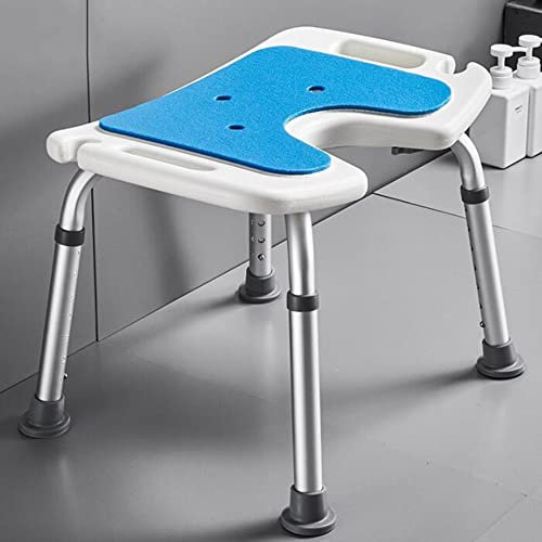 Sedia da doccia antiscivolo regolabile per anziani, anziani e disabili, sedile di sicurezza per vasca da bagno e sgabello da bagno con regolazione in altezza