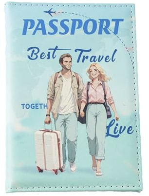 Housse Passeport Étui Passeport Cuir PU | Pochette Accessoire Imperméable Double pour Cartes de Crédit Carte d'Embarquement Femmes Hommes