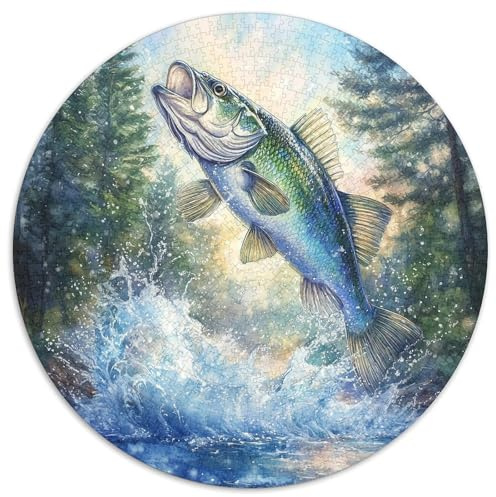 Forelle 1000 Stück Puzzle Rund Fur Erwachsene Und Kinder The Ozean Fish Geschicklichkeitsspiel Geschenk Fordernd Kleinkinder Groß 1000pcs (67.5x67.5cm)
