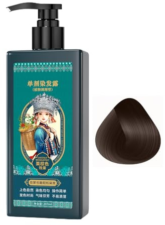 Shampoing Colorant Capillaire, Facile À Utiliser, 207 Ml, Teinture Botanique Instantanée Pour Cheveux, Shampoing Colorant, Soin Hydratant De La Couleur, Pour Hommes, Femmes, Personnes Âgées, Barbe Bou