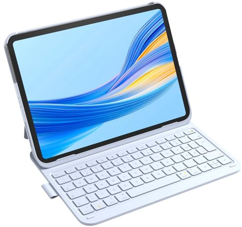 Inateck Étui Clavier iPad 10e/11e gén., Clavier Ultraléger avec Porte-Stylet pour iPad 11e (2025 11 A16)/10e (2022 10.9), Air 11 M4/M3/M2 (2026/2025/2024), Air 5/4, Pro 11 4/3/2/1, AirTap Bleu