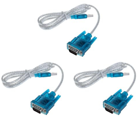 3X DB9 Computer Data Cable DB9 9 Pin VGA Female Cable USB to R232 Interface Data Cable