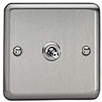Varilight - 1G 1 or 2W 10A Classic Toggle Switch Matt Chrome - XST1