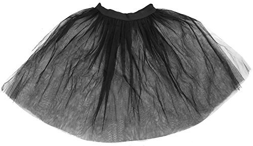 I LOVE FANCY DRESS 48 x SCHWARZER Netz Unterrock Petticoat Tutu 50'S Rock N ROLL