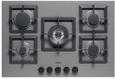 Elleci Plano 75 TCC Incasso Piano cottura a gas Titanio