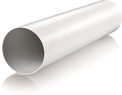Kunststoff Lüftungs Rohr Ø 100 mm 0,5 m (50 cm) PVC ABS Lüftung Rundrohr Kana...