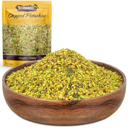 Pistachos Picados y Crudos | Sin Sal | 1 Kg de pistachos de origen natural | Vegano y vegetariano | Sin cáscara | Pelados y frescos | No tostados | Dorimed