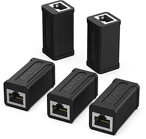 BENFEI RJ45 Inline Coupler, 5 Pack Cat7 Cat6 Cat5e Ethernet Coupler Female to Female