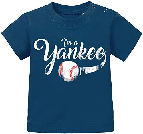 EZYshirt® I`am a Yankee Baseball Shirt T-Shirt Baby Bio Baumwolle