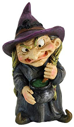 Nemesis Now D5049R0 Doppelfigur Hexe und Kessel, Polyresin, Schwarz, 9,7 cm