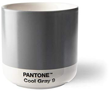 Pantone doppelwandiger Porzellan-Thermobecher Cortado, ohne Henkel, 190ml, Gray 9, Cool Grey 9