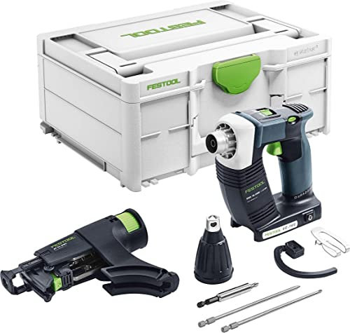 Festool Akku-Bauschrauber DWC 18-2500 Basic DURADRIVE (mit Magazinvorsatz, Tiefenanschlag, Gerüsthaken, Magnetbithalter, Bits, Gürtelclip), im Systainer