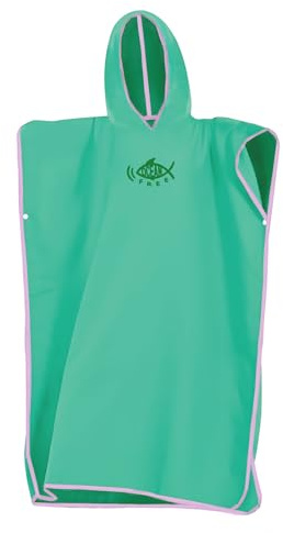 QKTYB Poncho Surf Mare Uomo Donna, Accappatoio Poncho Asciugamano con Cappuccio Microfibra Ultra Assorbente, Leggero e a Rapida Asciugatura Taglia Unica per Spiaggia Piscina Surf