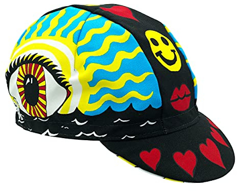 Cinelli Ana Benaroya Cycling Cap, Eye of The Storm, One Size Red