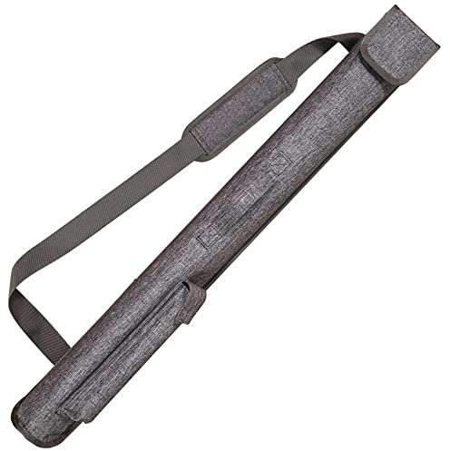 FLORE Pool Queue Tasche 1/2 Billard Pool Queue 2-Loch Tragetasche Für 1 Billardqueue Weiche Billard Tasche Tragbar Leicht Billard Queue Köcher(Gray)