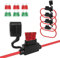 AUKENIEN Portafusibles 10 12 14 16 AWG Impermeable Porta Fusible 12V Portafusible En línea con 30A 40A Standard Mediano Fusibles Coche para Autocaravana Moto Automovil Camperizar Barco (10 piezas)