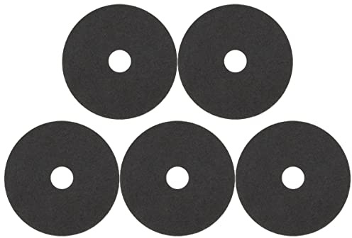 Baluue 5 Sheets Microfiber Floor Polishing Cleaning Pad for Concrete Solidified Floor Black Portable Sturdy for Home Hotel Cleaning