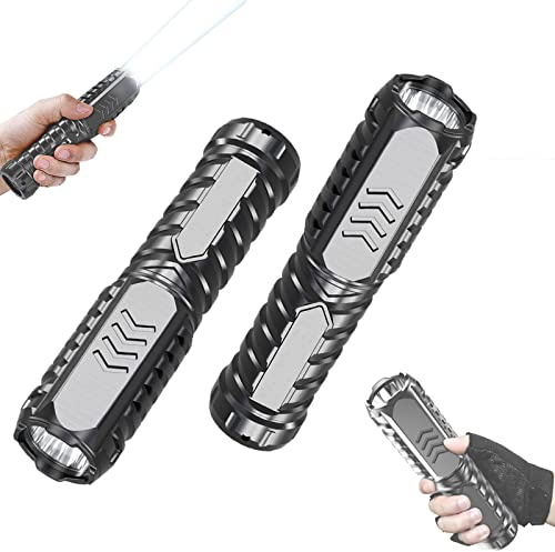 Chagoo Multifunctional Rechargeable Flashlight, Special Forces Strong Light Flashlight, IPX7 Waterproof Mini Portable Flashlight for Outdoor (2pcs)